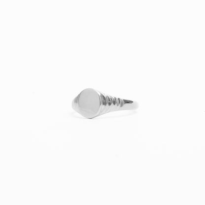 Cove Banded Signet - 925 Sterling Silver