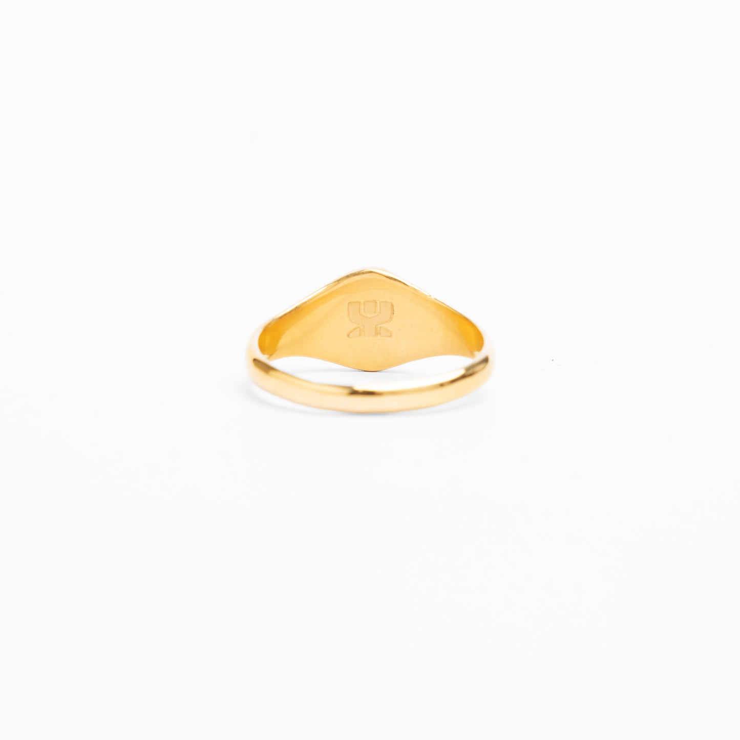 Cove Banded Signet - Gold Plated