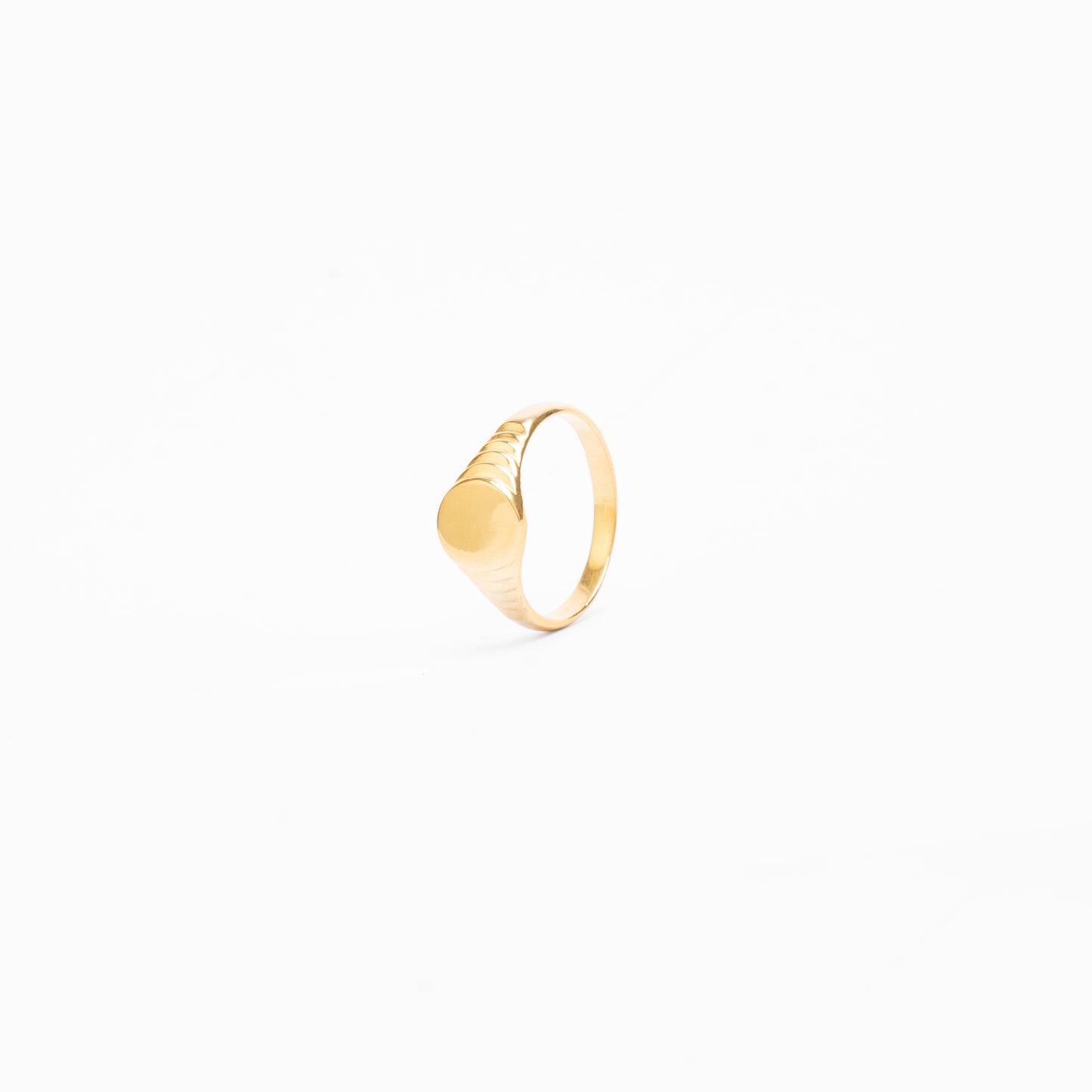 Cove Banded Signet - Gold Plated