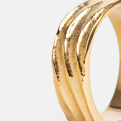 Reef Wave Ring - Gold Plated